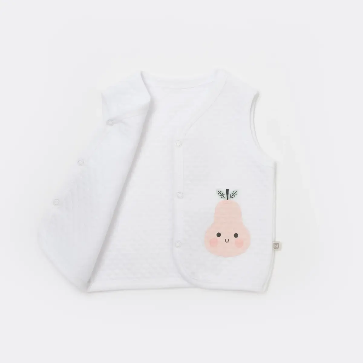 Bibaby Yelek Kapitone Pretty Bear Beyaz