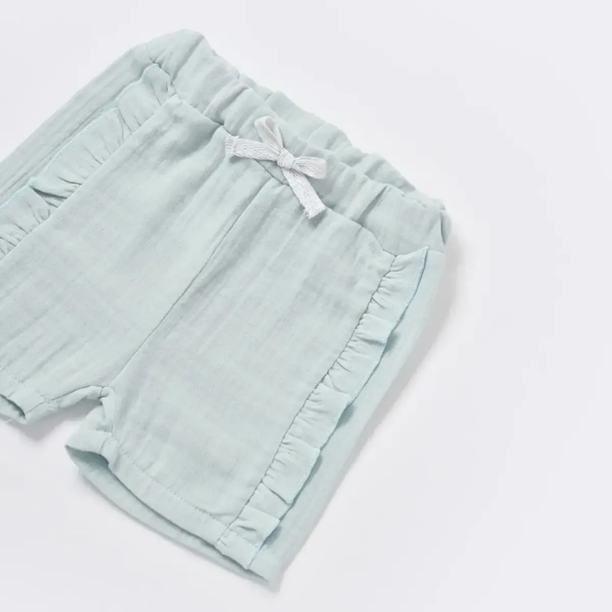 Bibaby Organik 2li Takım Şortlu Pretty Ears Mint - Ekru