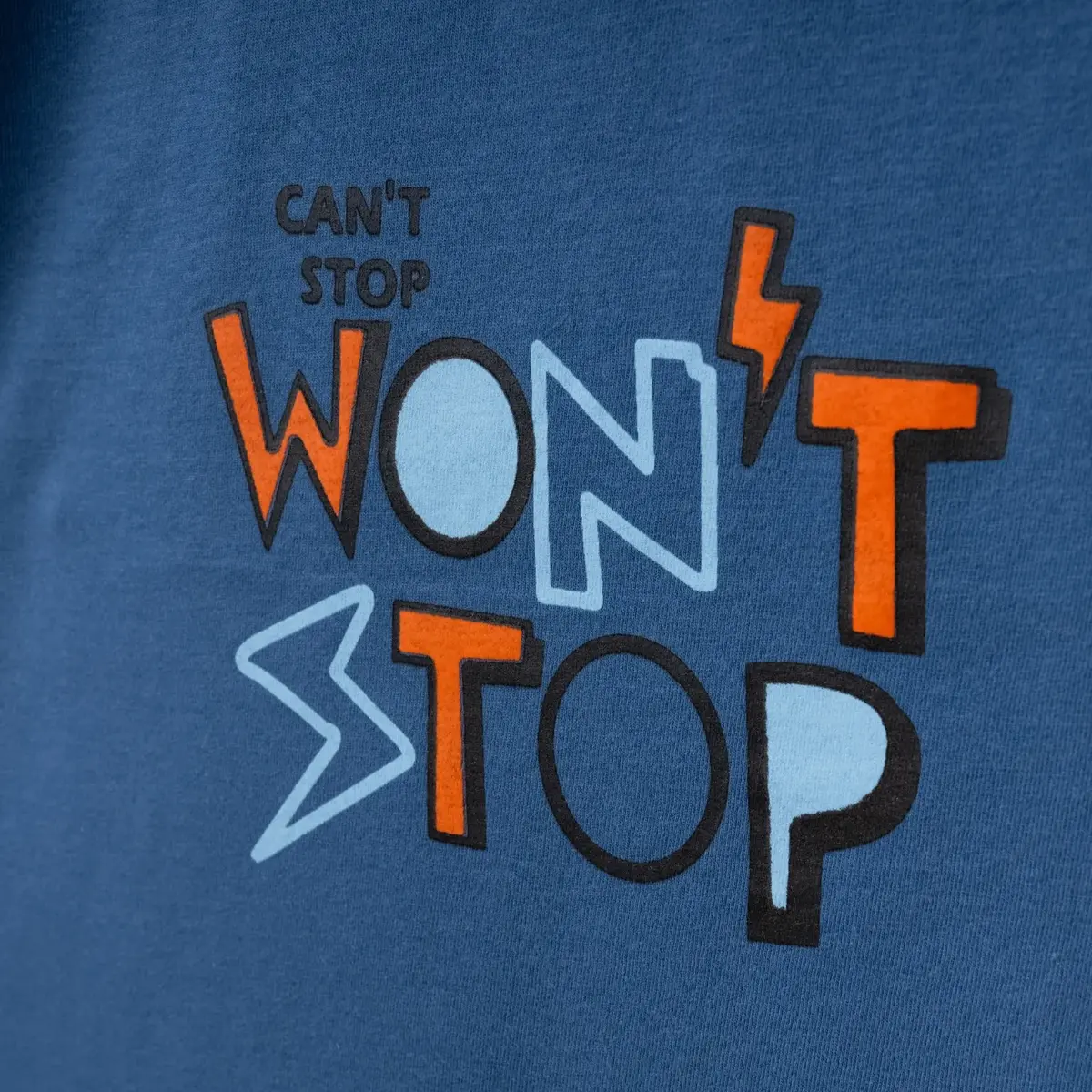 Winimo T-Shirt Wontstop Baskılı İndigo