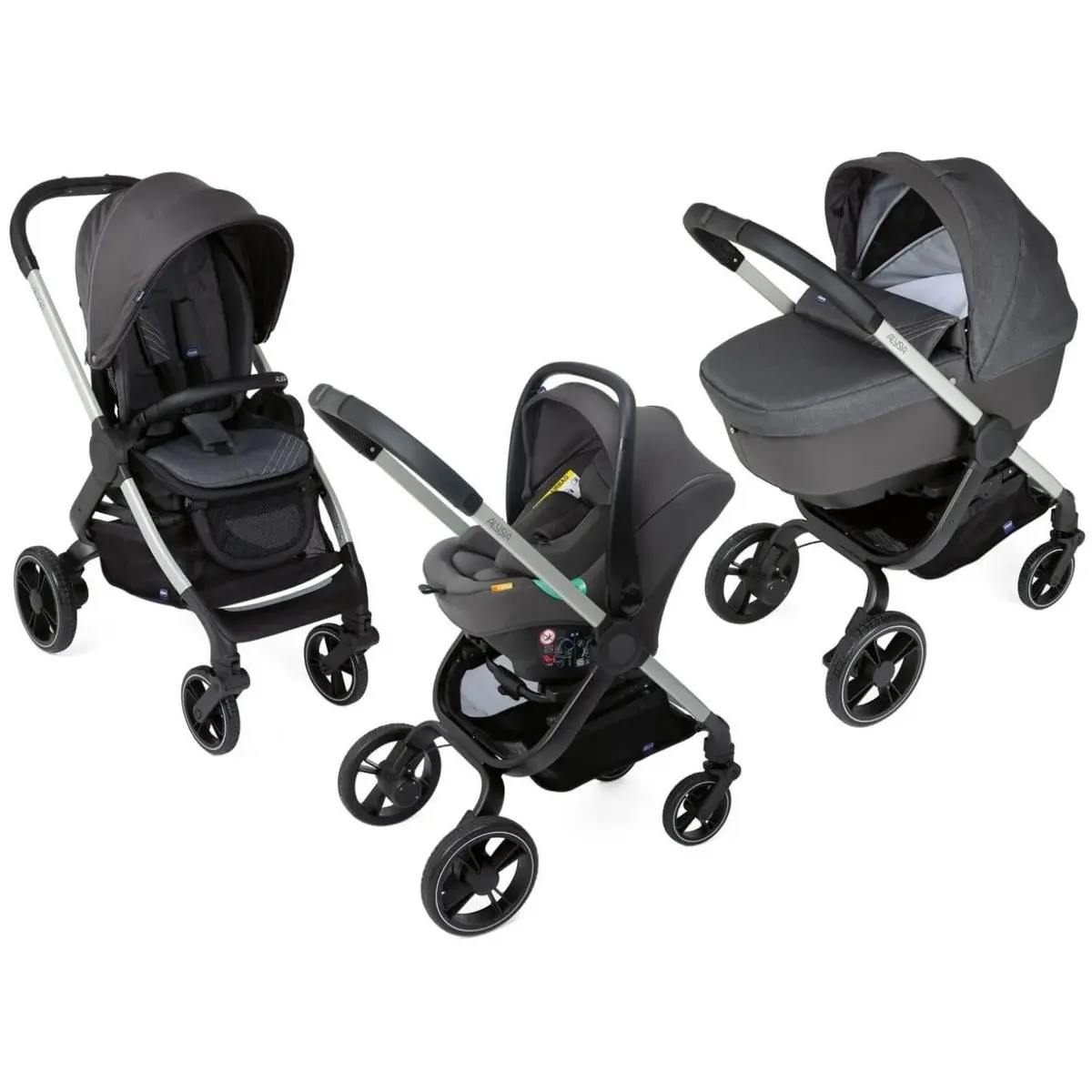 Chicco Trio Alysia I-Size Travel Sistem Bebek Arabası Anthracite