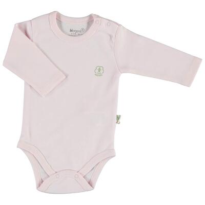 Bibaby Organik Body Uzun Kol Basic Nature Pembe