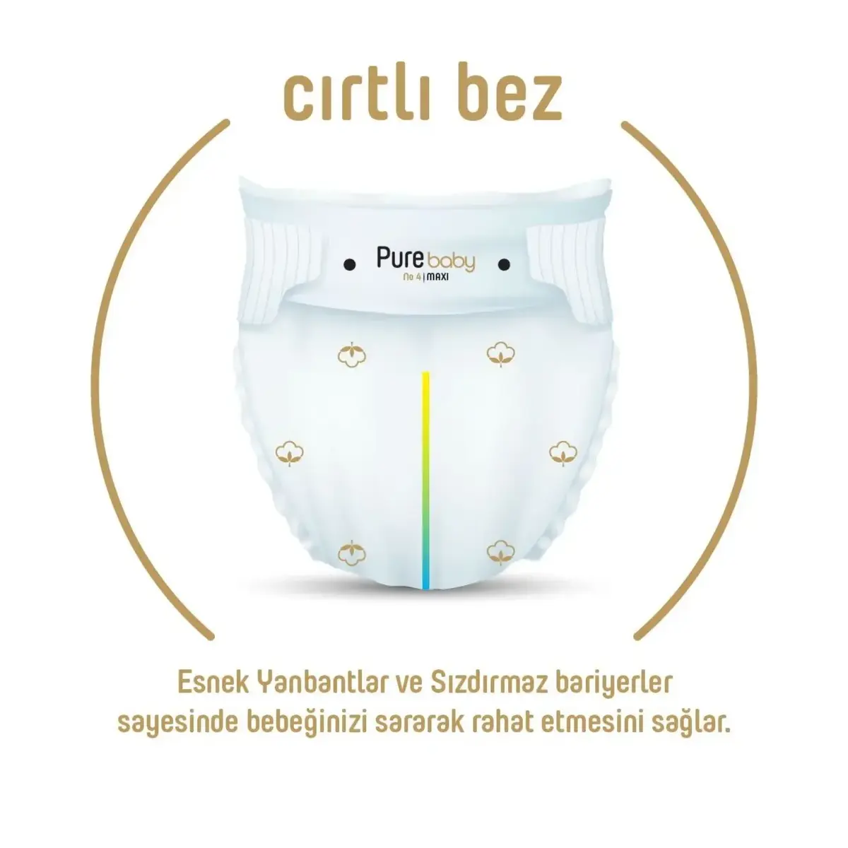 Pure Baby Pamuk Bebek Bezi Yenidoğan 64lü Jumbo Paket