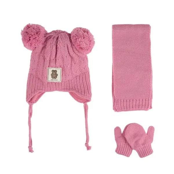 Kitti Eldiven Atkı Bere Takım 0-18 Ay Pembe Asortili