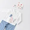 Bibaby Organik Zıbın Takımı 3lü Wild Flowers Spring Blue