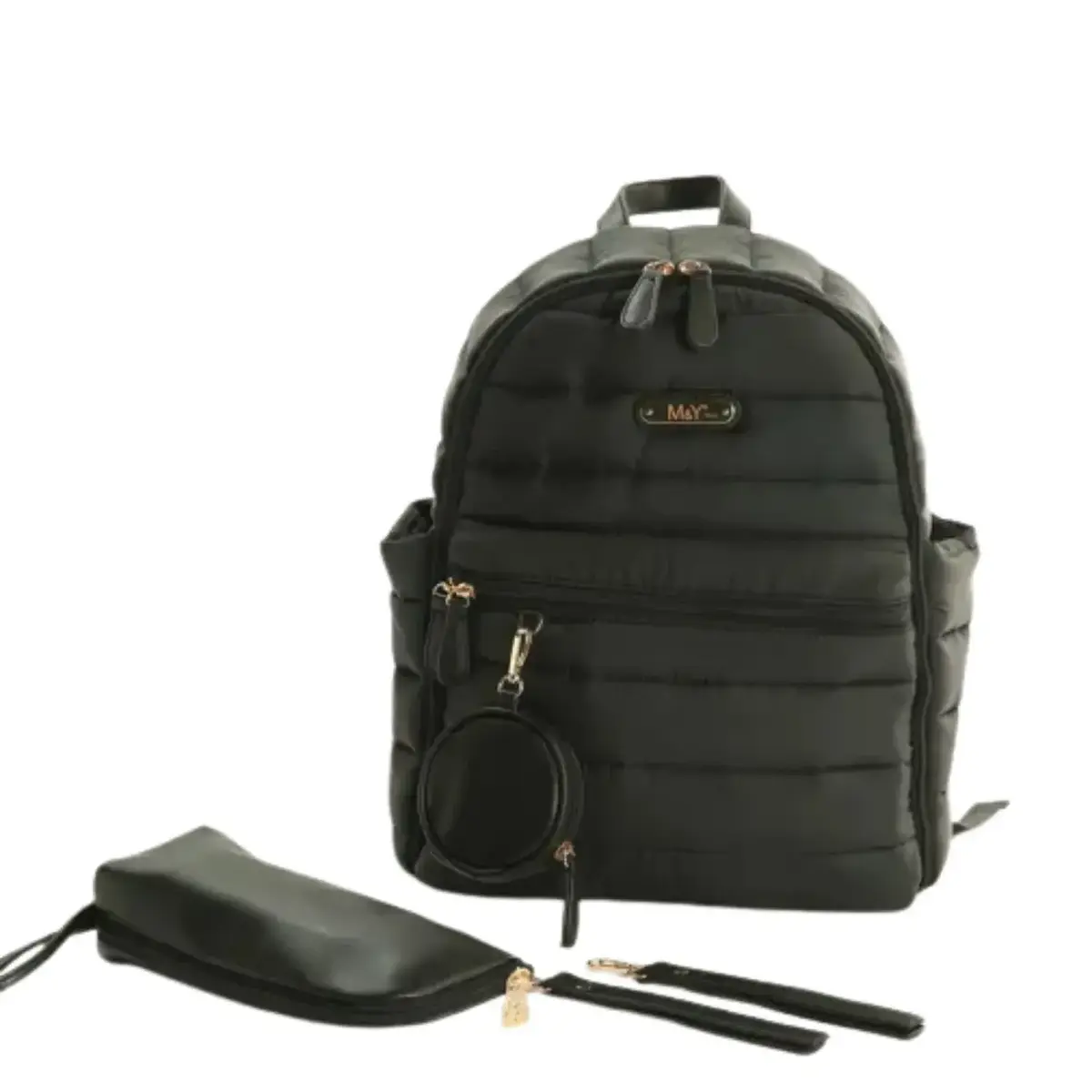 M&Y Collection Puff Deri Sırt Çantası Siyah / Black