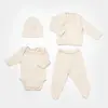 Bibaby Organik Zıbın Takımı 4lü Modal Nature Relax Prematüre Bej