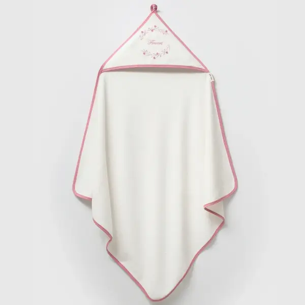 Moi Noi Havlu Nakışlı Flowers Ekru