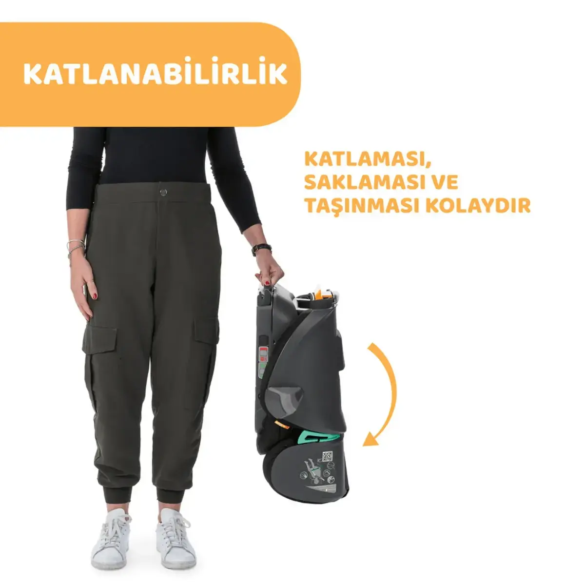 Chicco Fold Go I-Size Oto Koltuğu 15-36 Kg Black