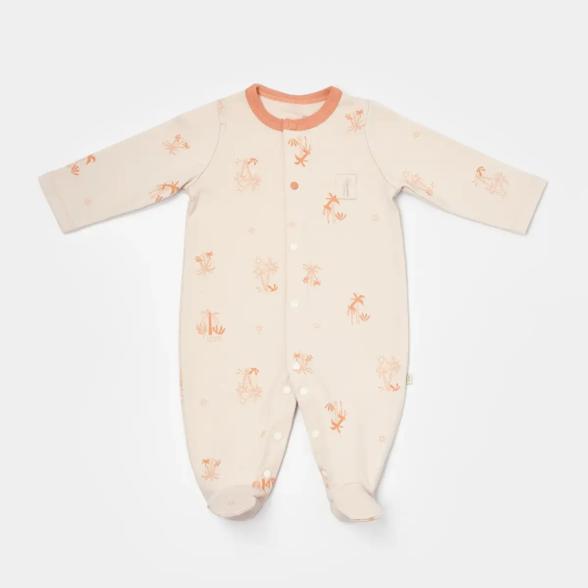 Bibaby Organik Tulum Takımı Tüllü Hello Safari Ekru - Kiremit
