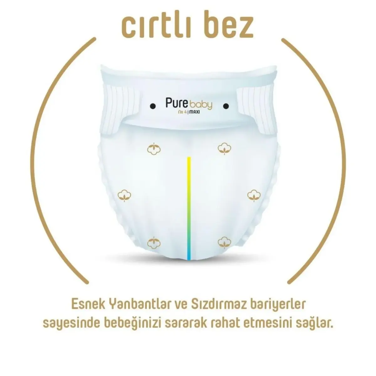 Pure Baby Organik Bebek Bezi 5 Beden Junior 76lı Islak Mendil Hediyeli