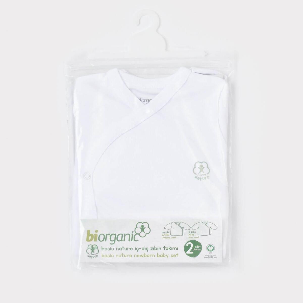 Bibaby Organik İç - Dış Zıbın Nature Beyaz