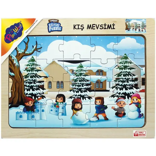 Play Wood Ahşap Tutmalı Puzzle Kış Mevsimi                                              