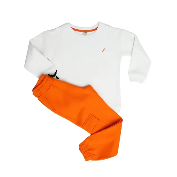 Hvc Eşofman Takımı Turuncu - Beyaz - Krem
