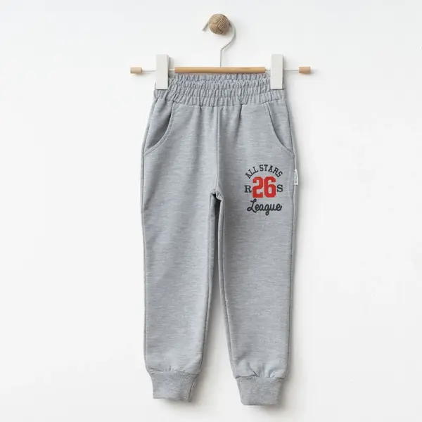 Winimo Çocuk Eşofman Altı Stars 26 Baskılı Gri