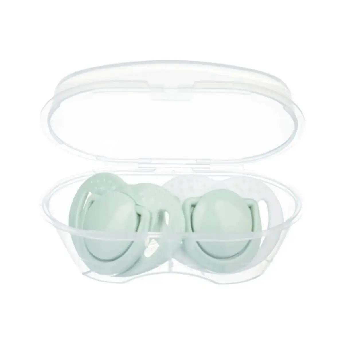 Mamajoo Silikon Emzik 2li & Sterilizasyon Saklama Kutusu 6+ Ay Powder Green