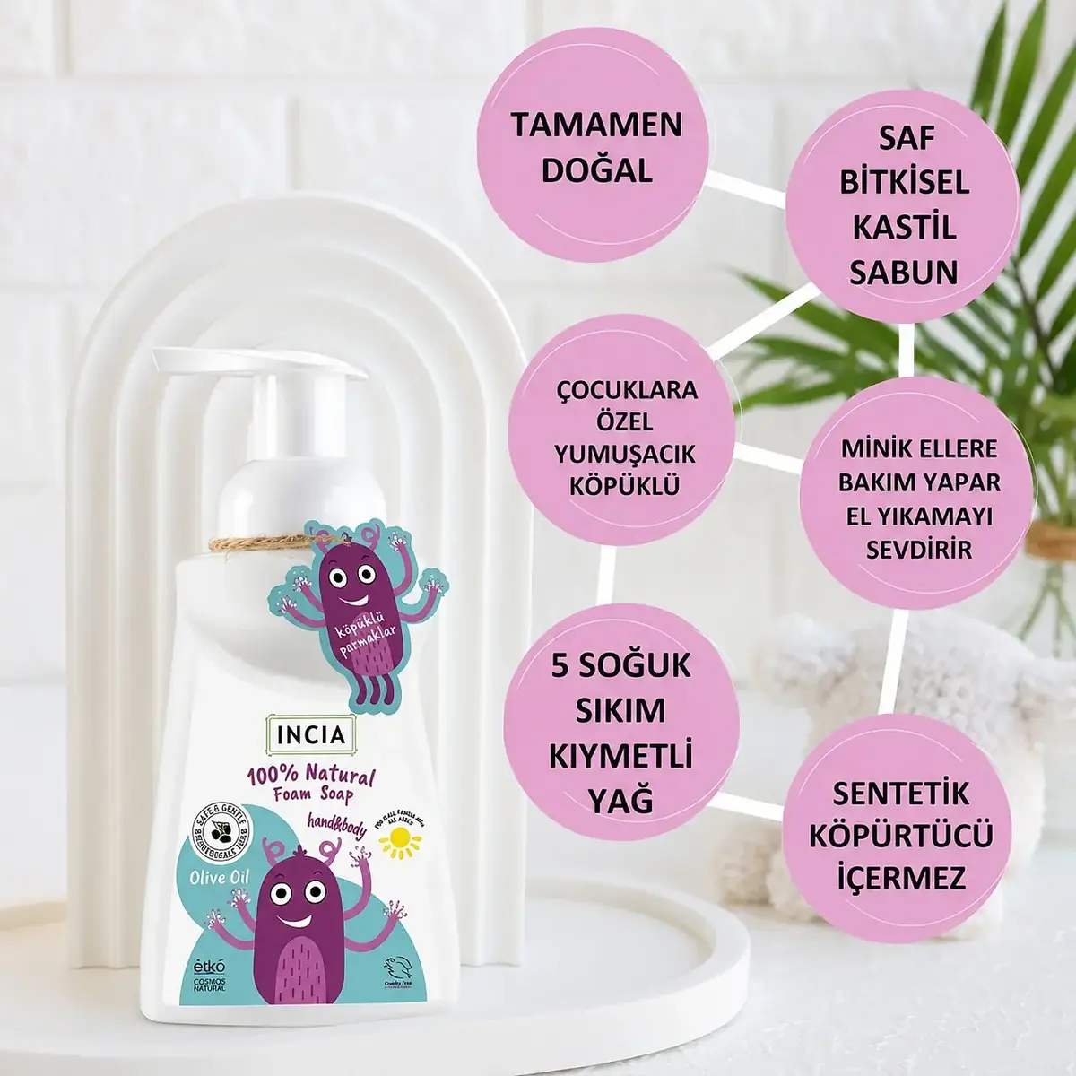 Incia Kids Zeytinyağlı Köpük Sabun 200 ml