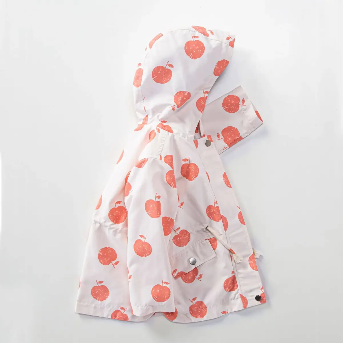 Midimod Yağmurluk Elma Baskılı Ekru