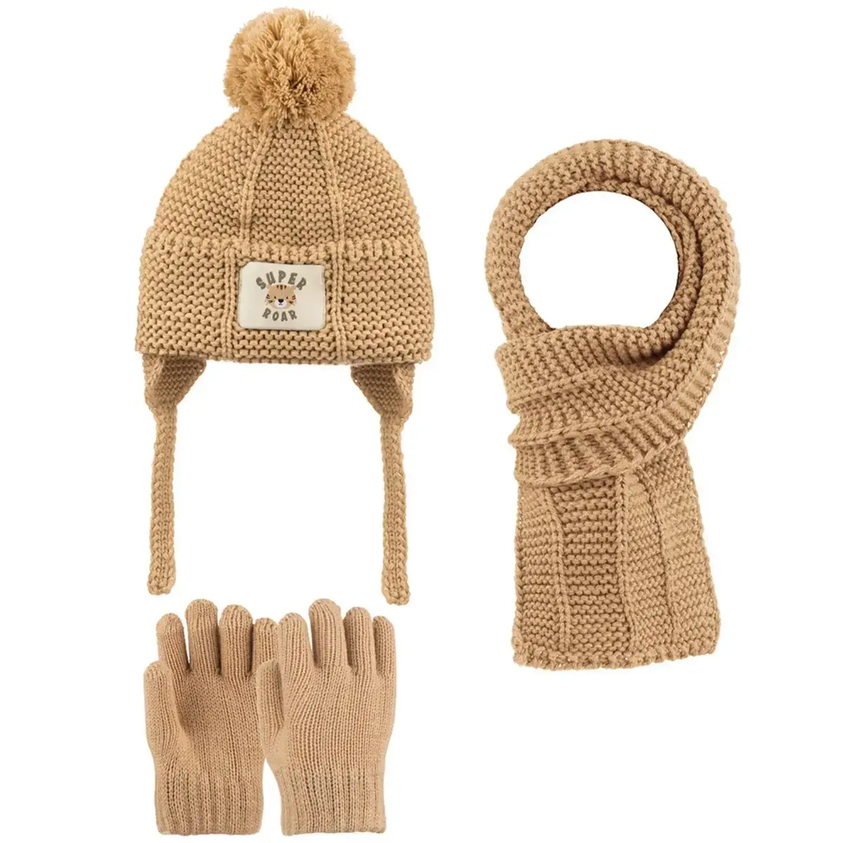 Kitti Eldiven Atkı Bere Takım 1-4 Yaş Orta Bej Asortili