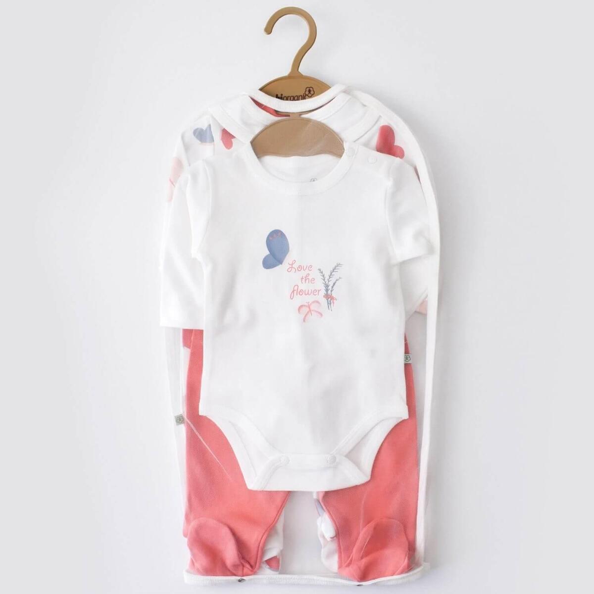 Bibaby Organik Tulum Takımı Tüllü Wild Flowers Coral