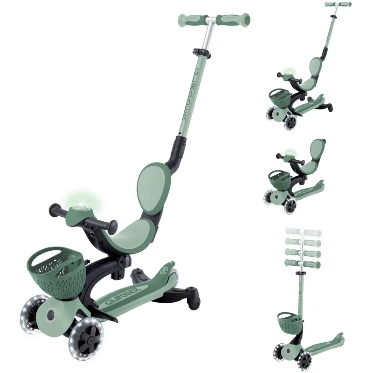Globber Go Up Baby 360 Işıklı Scooter - Koyu Mint