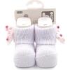 Bibaby Patik Çorap Fiyonklu Taş Beyaz