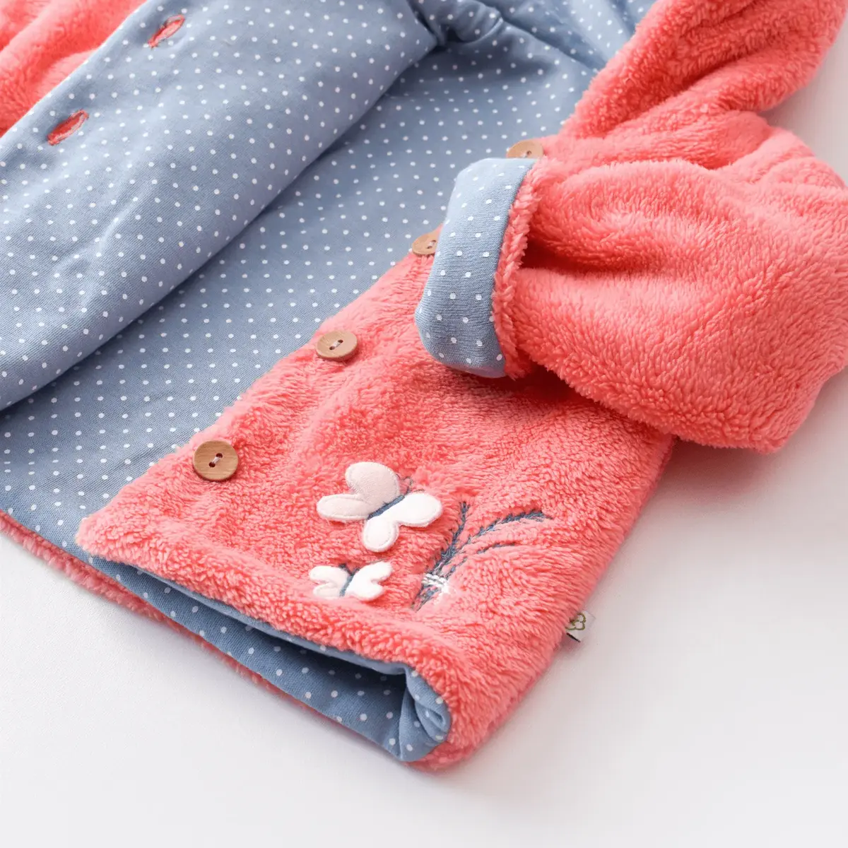 Bibaby Organik Hırka Wild Flowers Coral
