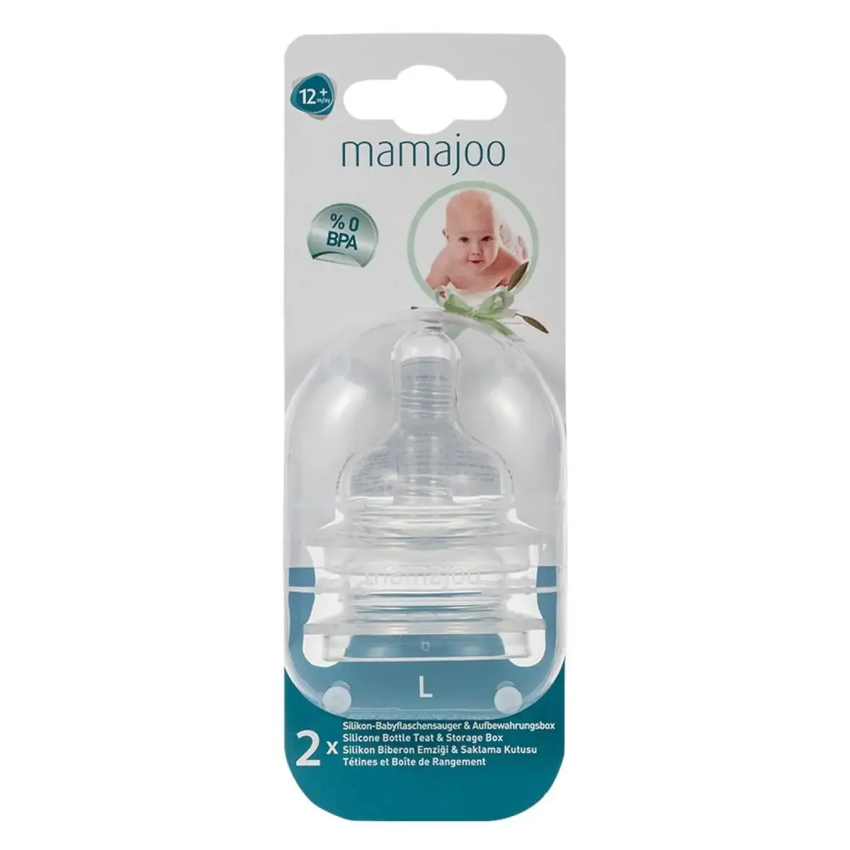 Mamajoo Silikon Biberon Emziği 2li 12+ Ay Hızlı Akış