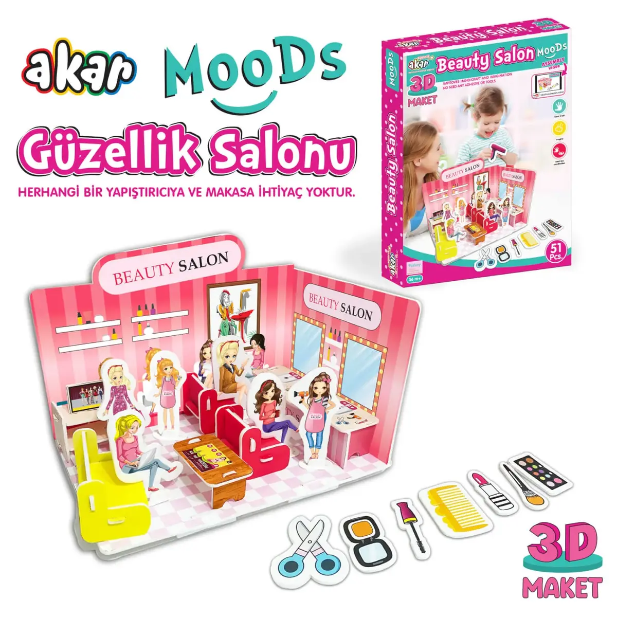 Akar Moods Güzellik Salonu 3D Maket