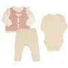 Bistyle 3lü Takım Princess Ekru - Pembe