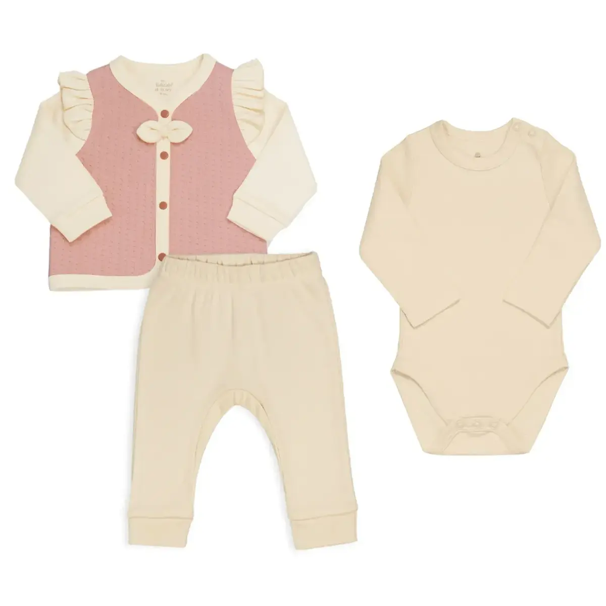 Bistyle 3lü Takım Princess Ekru - Pembe