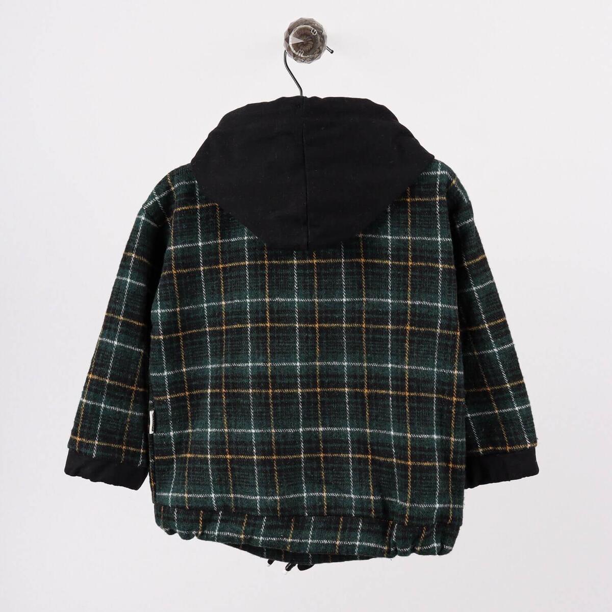 Overdo Sweatshirt Ayıcıklı Ekoseli Yeşil