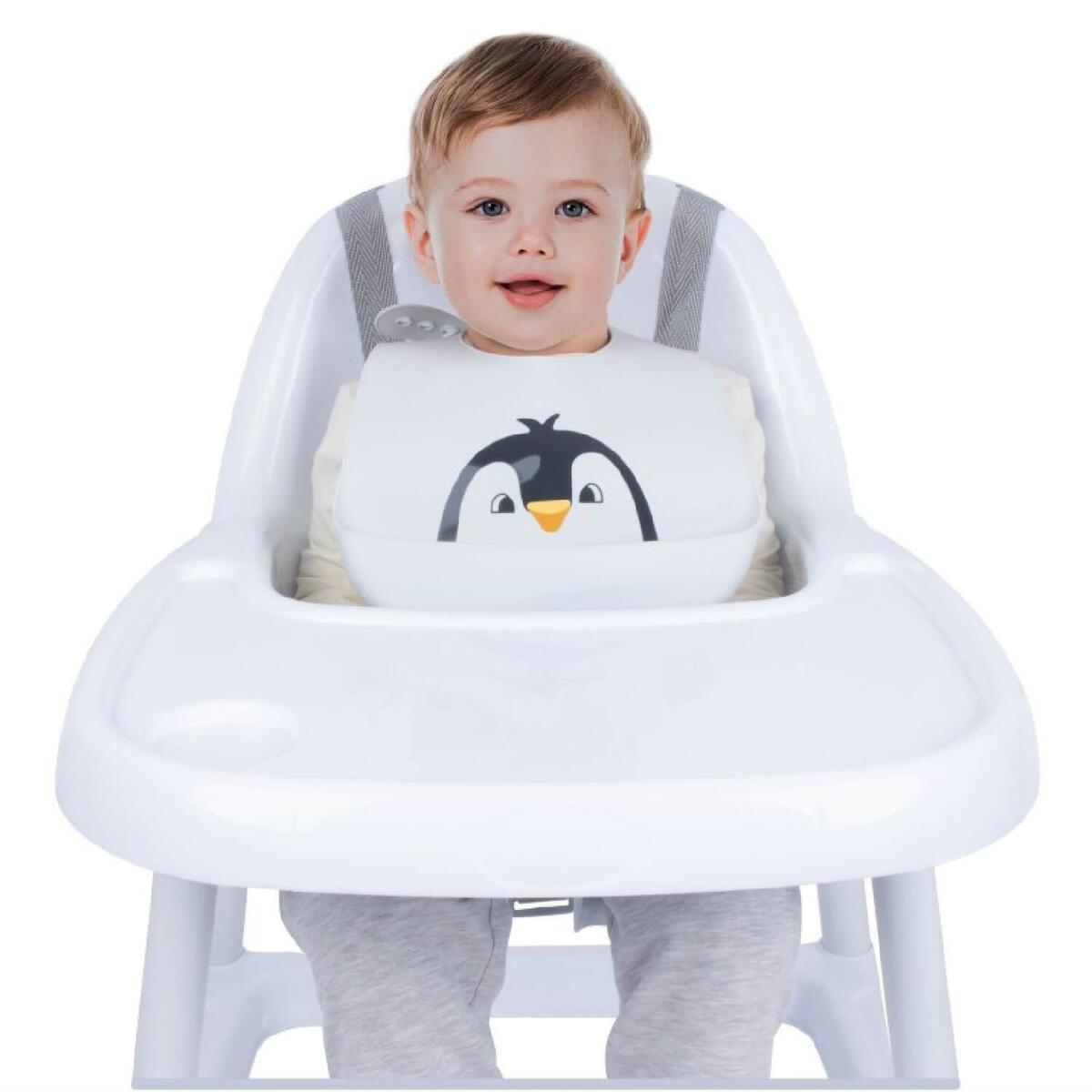 Sevi Bebe Ayarlanabilir Silikon Mama Önlüğü Gri