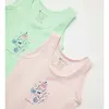 Natuline Organik Atlet Likralı Lovely Meowly 2li Pembe - Yeşil