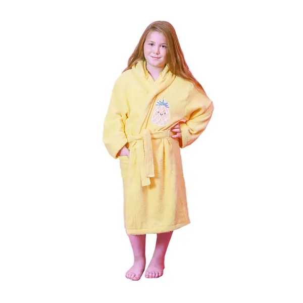 Bibaby Organik Bornoz Ananas Sarı