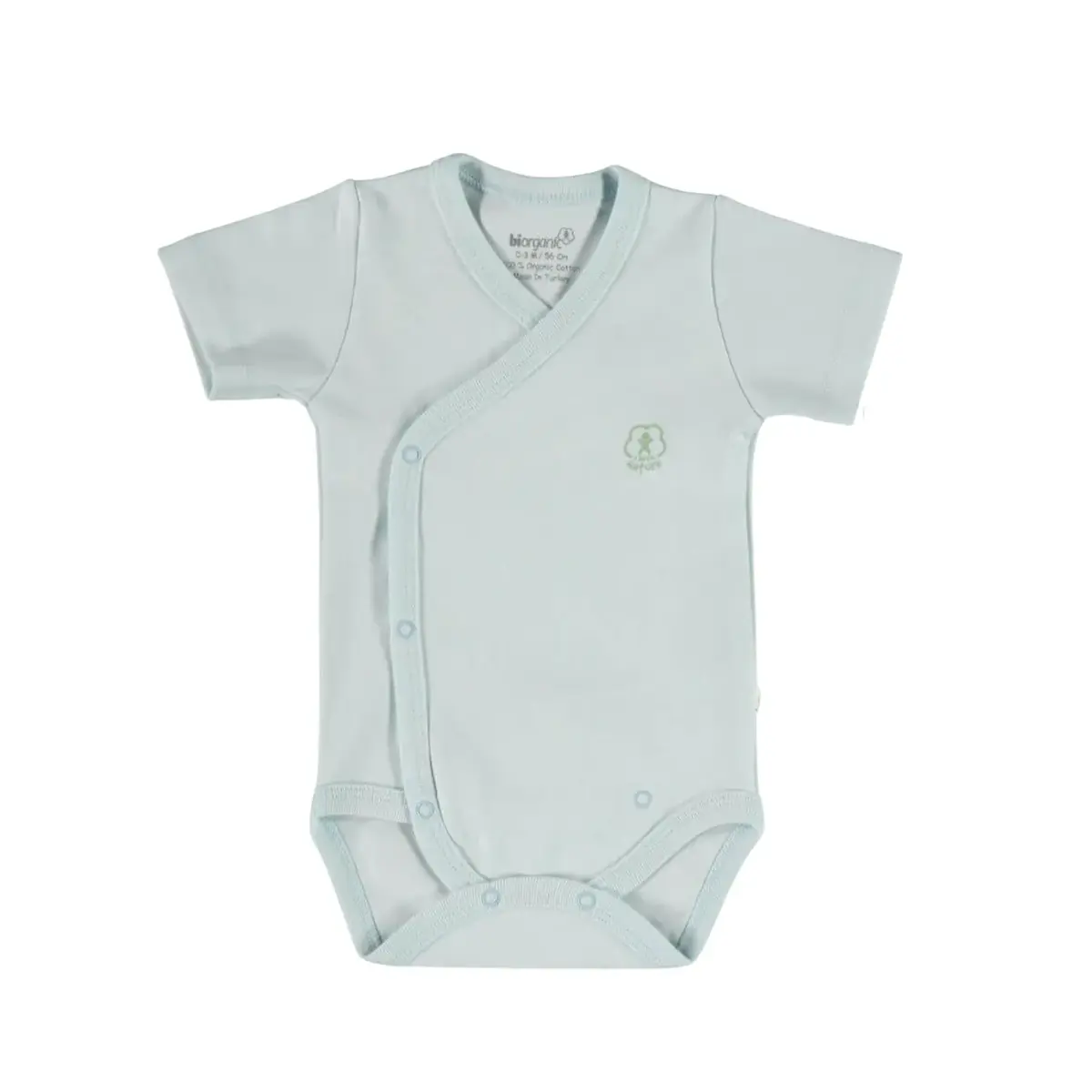 Bibaby Organik Body Kruvaze Basic Nature Mavi