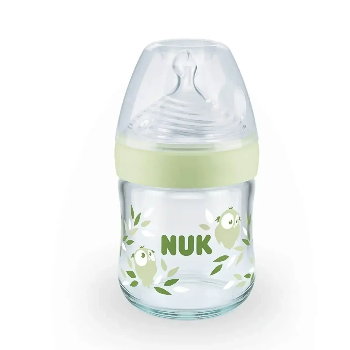 Nuk Nature Sense Isı Göstergeli Cam Biberon 120 ml Yeşil