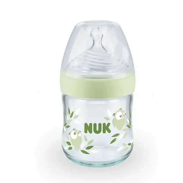 Nuk Nature Sense Isı Göstergeli Cam Biberon 120 ml Yeşil