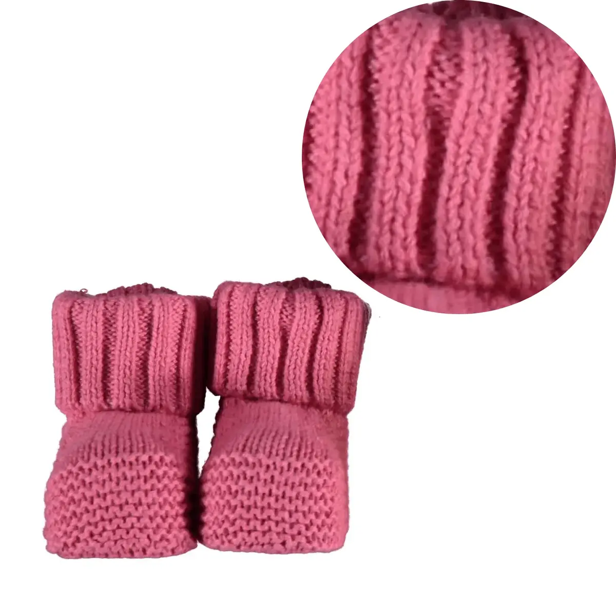 Bibaby Organik Patik Triko Colors Fuşya