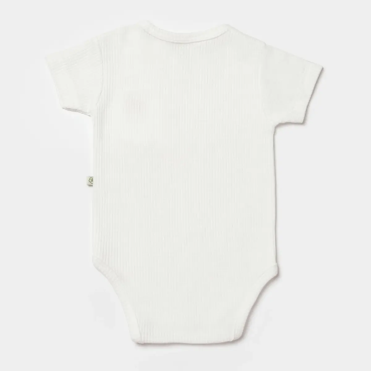 Bibaby Organik Body Kısa Kol Waffle Smile Ekru