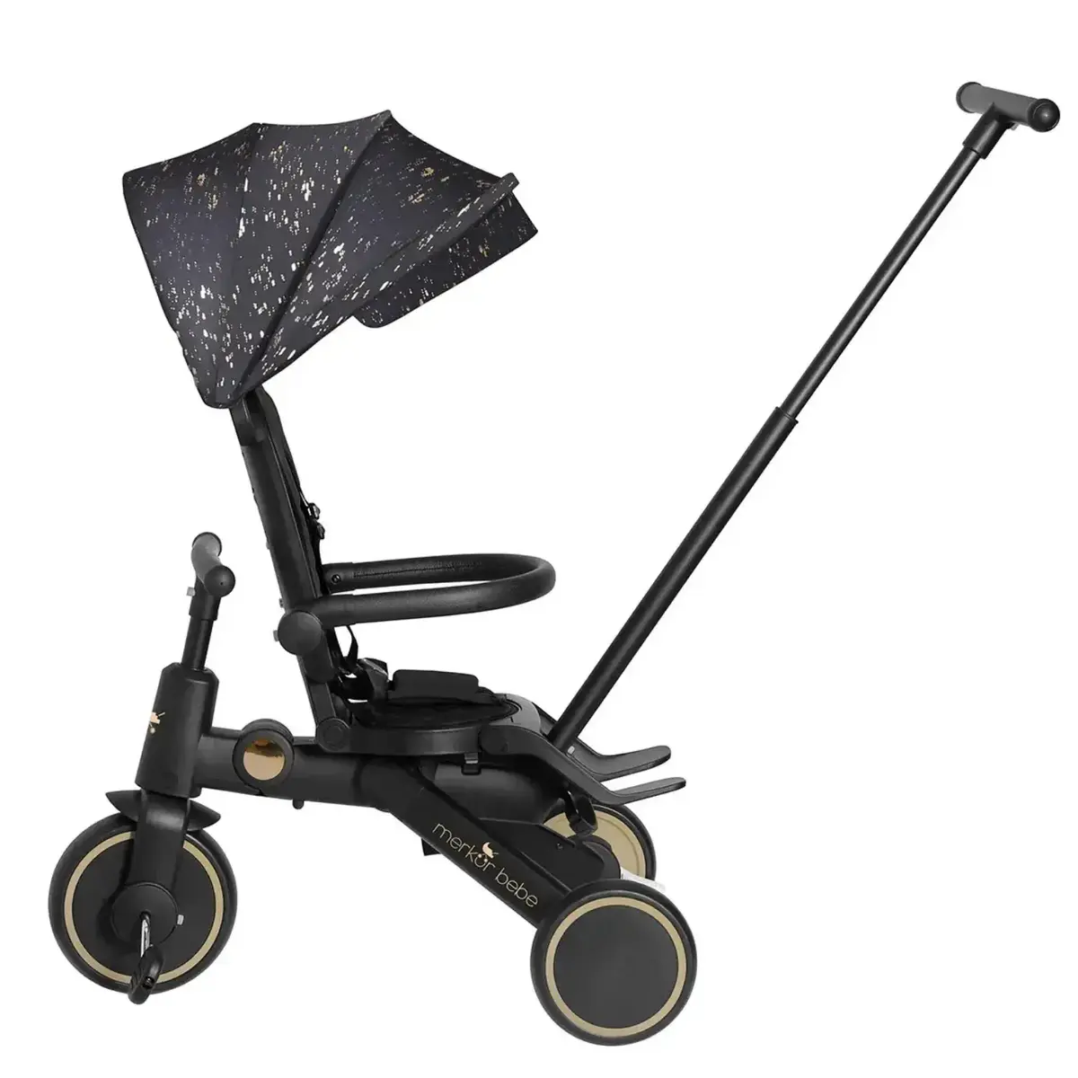 Merkür Bebe 9in1 Hawk Üç Tekerlekli Bebek ve Çocuk Bisikleti Premium Gold