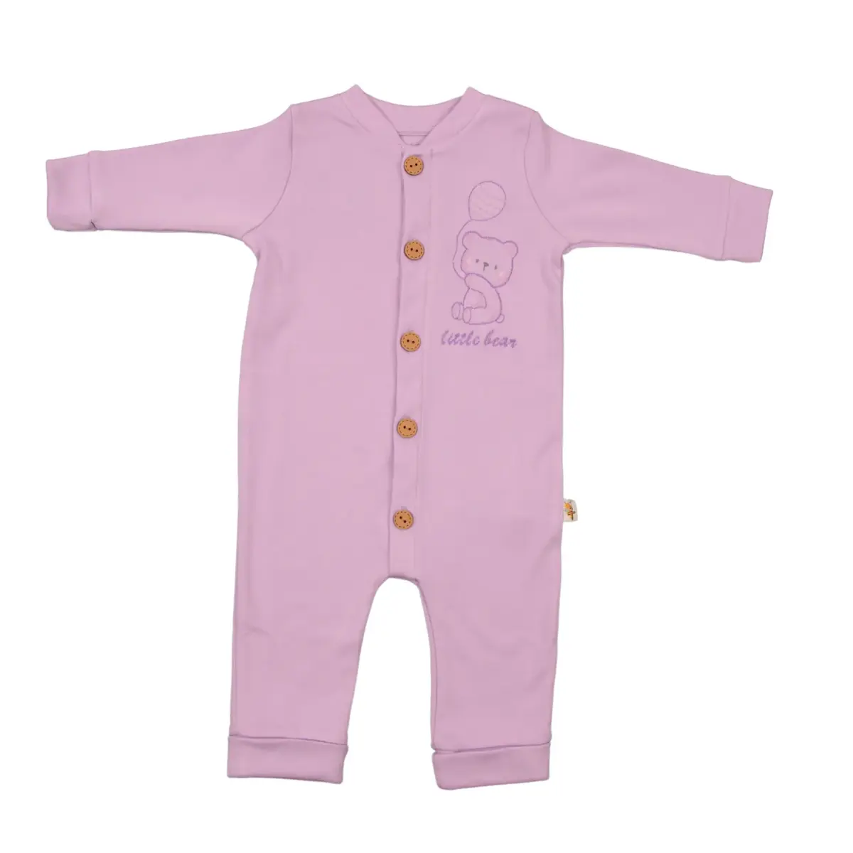 Mini Damla Tulum Düğmeli Penye Lila