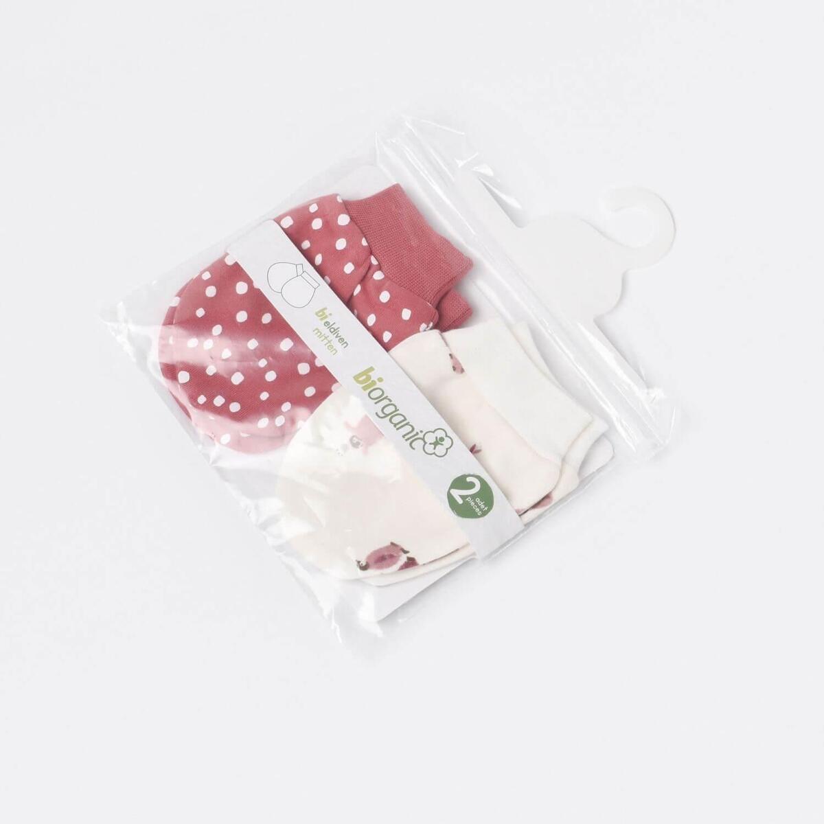Bibaby Organik Eldiven 2li Little Love Rose Dry