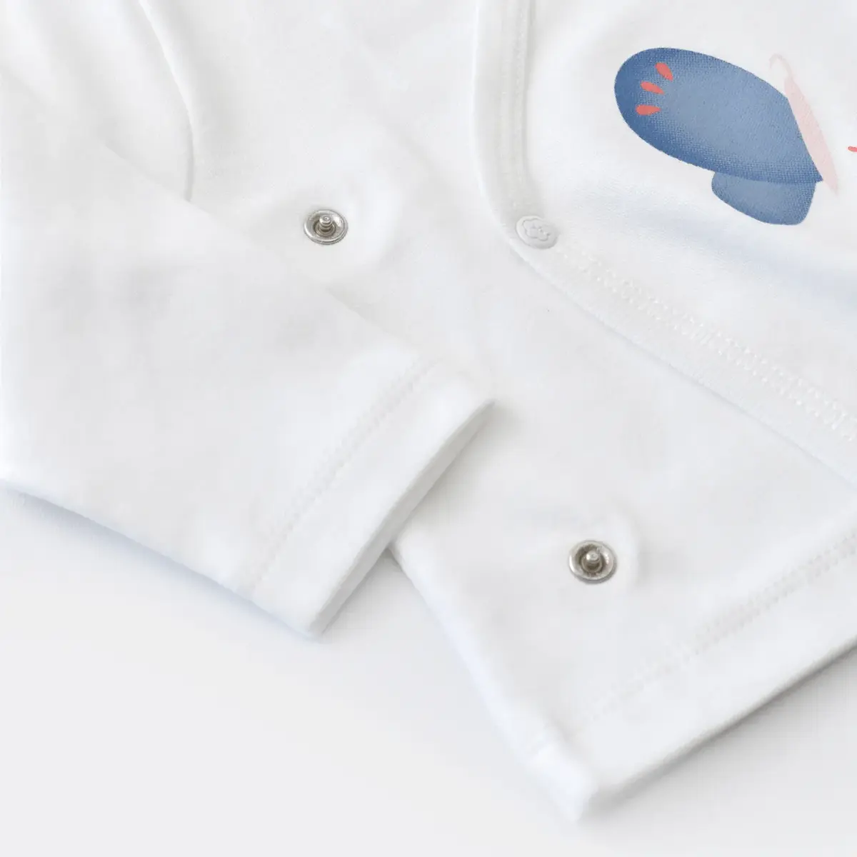 Bibaby Organik Zıbın Takımı 3lü Wild Flowers Spring Blue