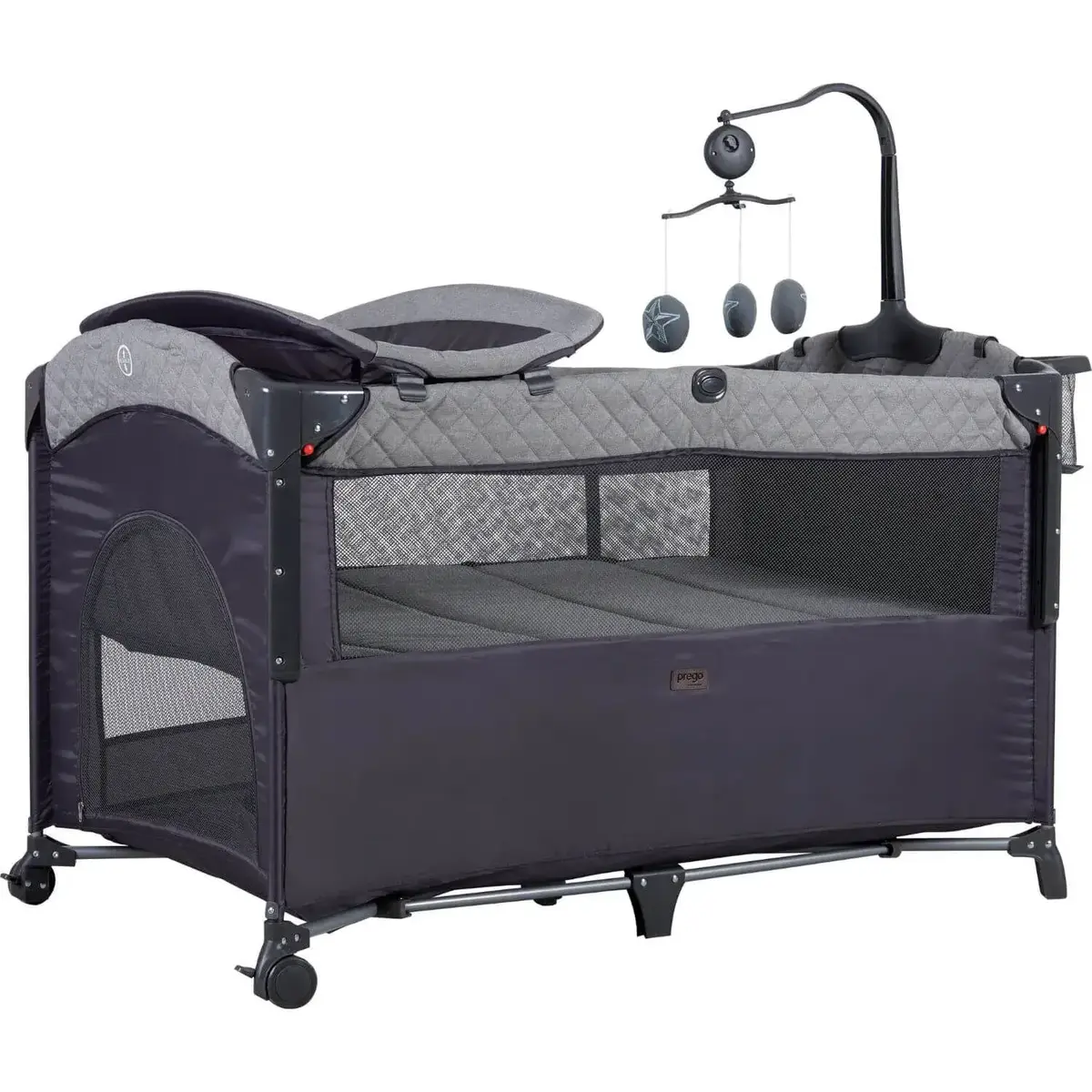 Prego 8044 Miami Plus Anne Yanı Oyun Parkı 70x120 cm Gri