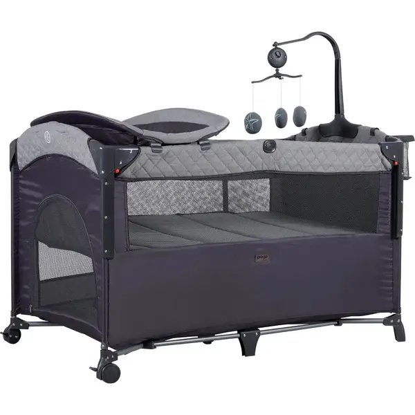 Prego 8044 Miami Plus Anne Yanı Oyun Parkı 70x120 cm Gri