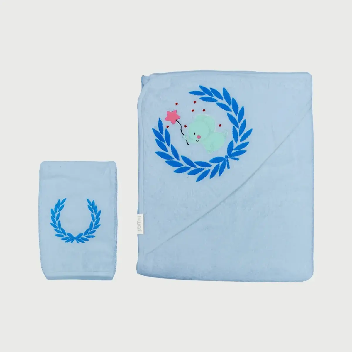 Luluco Havlu Stars And Elephant 75x75cm Mavi