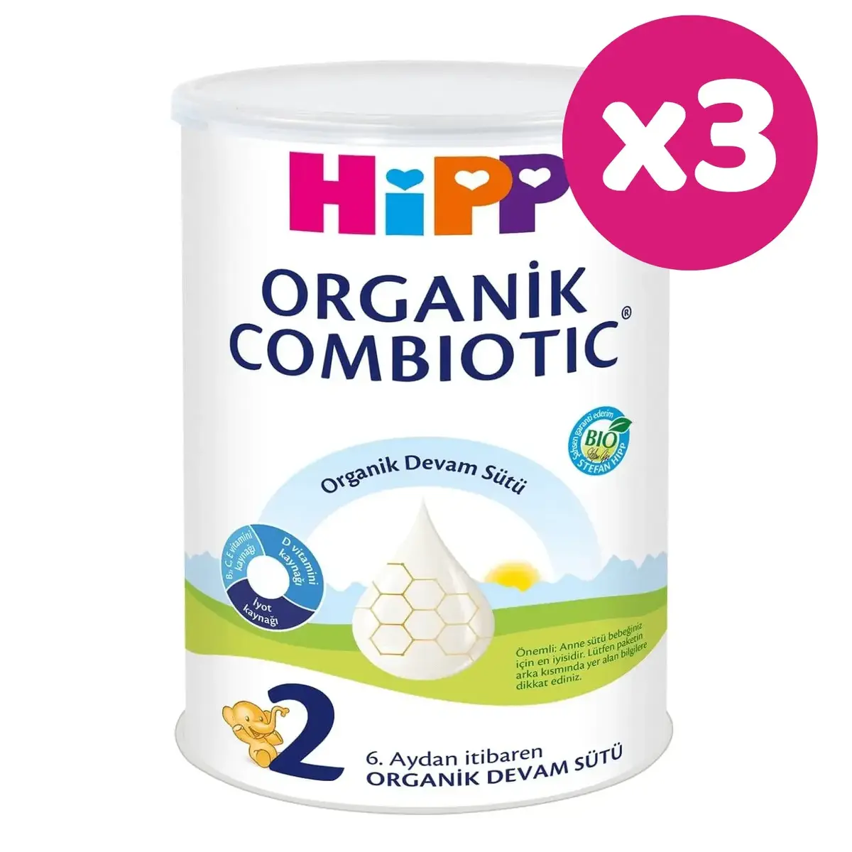 Hipp 2 Organik Combiotic Devam Sütü 350 gr x3