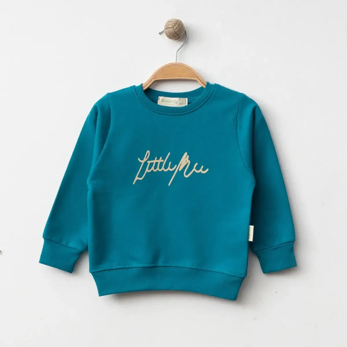 Bebolly Sweatshirt Littlimu Baskılı  Turkuaz