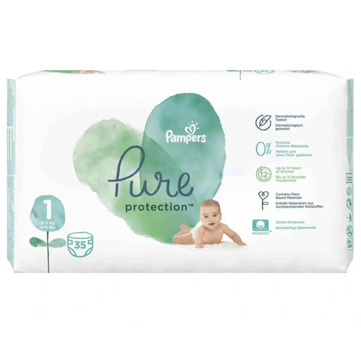 Prima Pampers Pure Bebek Bezi 1 Beden Yenidoğan 2-5 Kg 35li