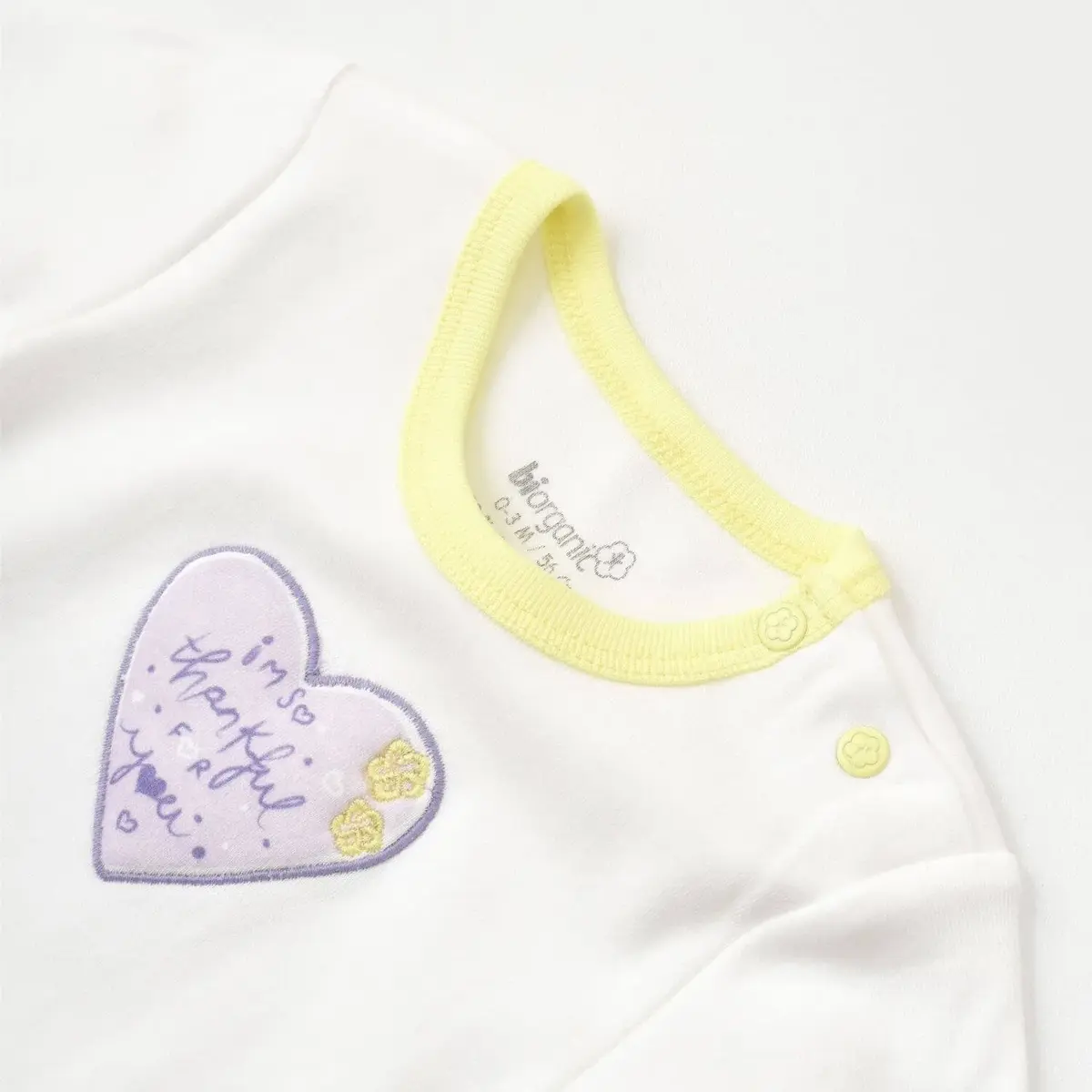 Bibaby Organik Body Love You Baby Yellow Lavender